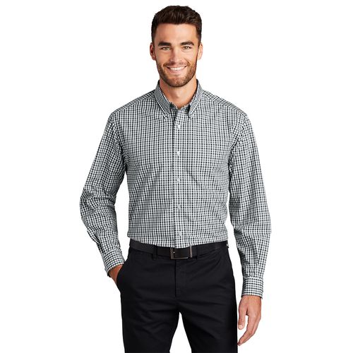 Long Sleeve Gingham Easy Care Shirt image thumbnail
