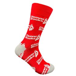 Image of Dress Sock - Red w White Toe