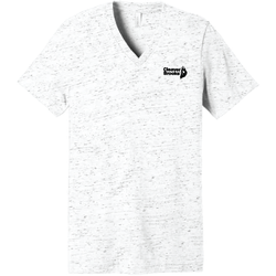 Image of Unisex Textured V-Neck Tee - White Marble