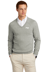 Image of Brooks Brothers® Cotton Stretch V-Neck Sweater