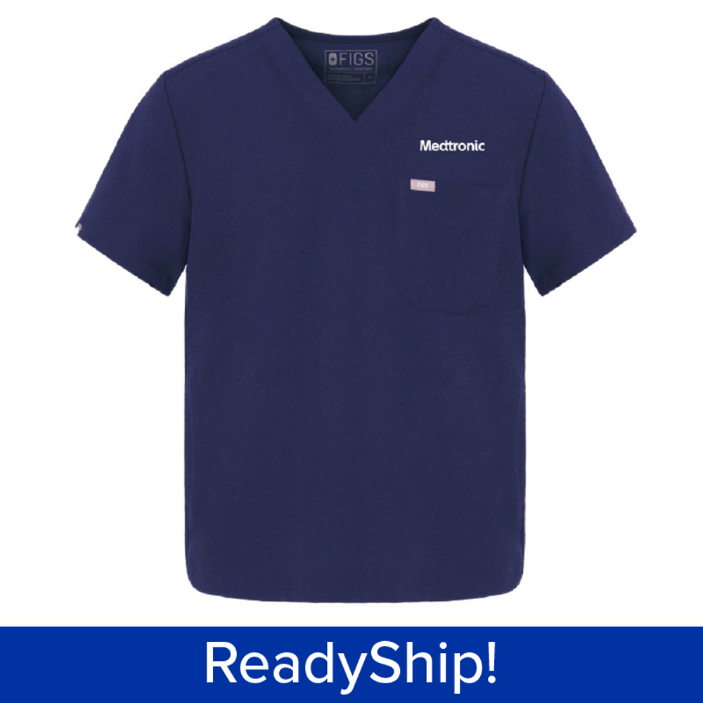 Men's FIGS Navy Scrub Top primary image