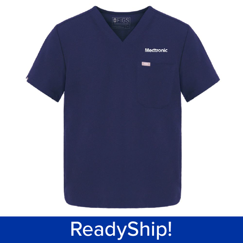 Men's FIGS Navy Scrub Top image thumbnail