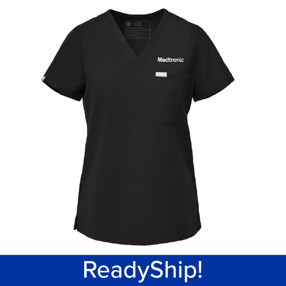 Women's FIGS Black Traditional Top  primary image