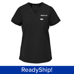 Image of Women's FIGS Black Traditional Top 