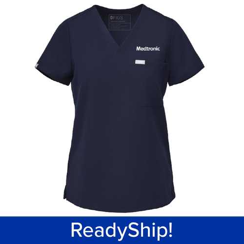 Women's FIGS Navy Traditional Top image thumbnail