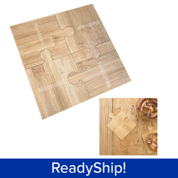 Image of Bamboo Puzzle Coaster Set