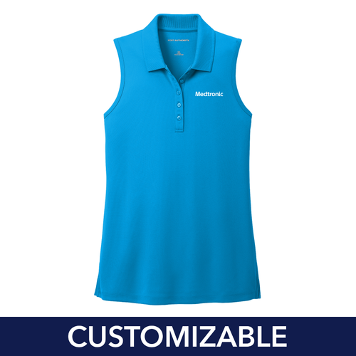 Women's UV Micro-Mesh Sleeveless Polo image thumbnail