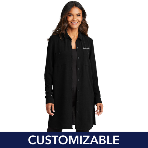 Women's Textured Crepe Long Tunic image thumbnail