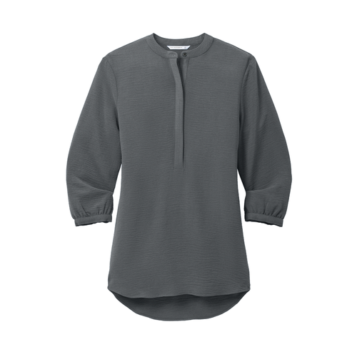 Women's 3/4-Sleeve Textured Crepe Tunic image thumbnail