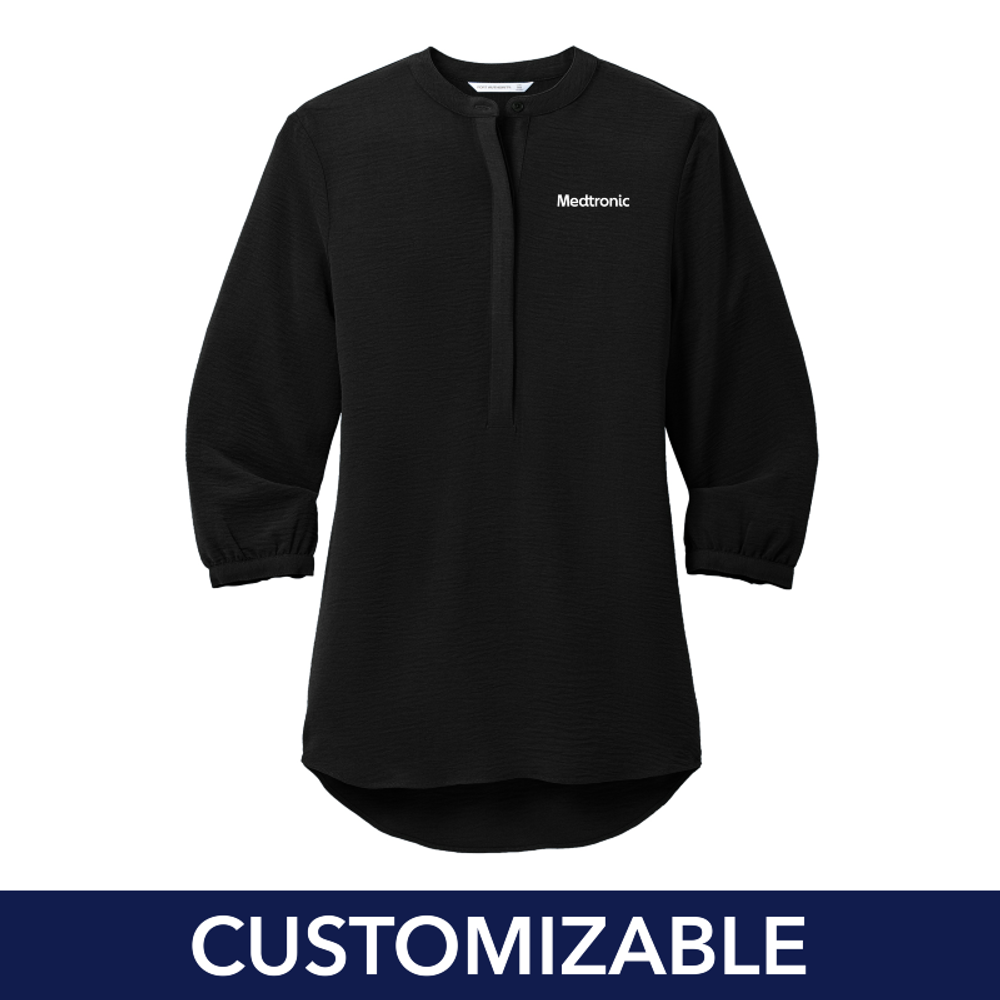 Women's 3/4-Sleeve Textured Crepe Tunic primary image