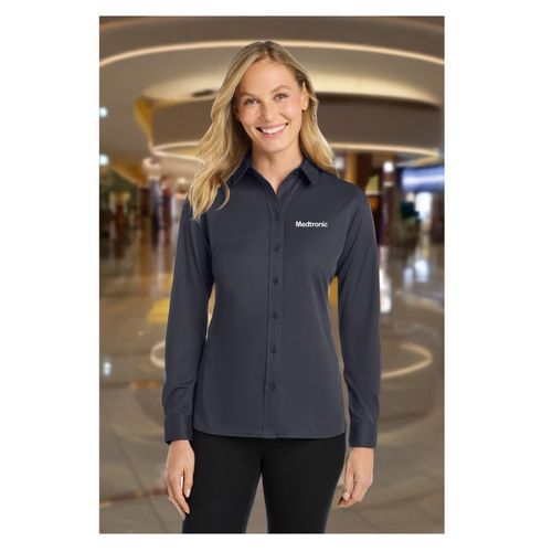 Women's Knit Dress Shirt image thumbnail