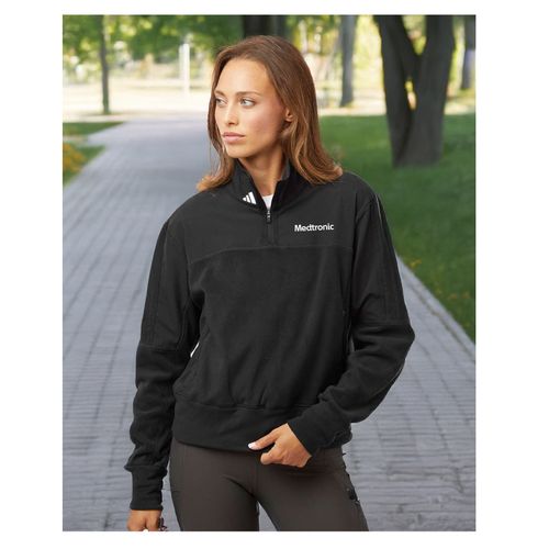 Women's Adidas Fleece 1/4-Zip Pullover image thumbnail