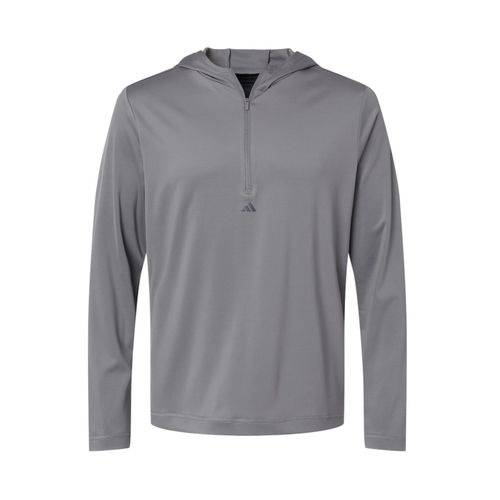 Men's Adidas 1/4-Zip Hooded Pullover image thumbnail