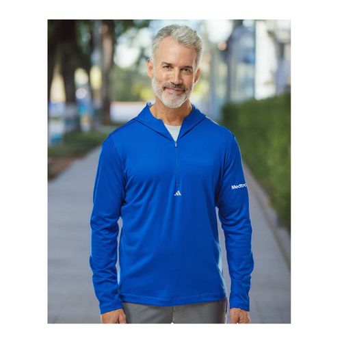 Men's Adidas 1/4-Zip Hooded Pullover image thumbnail