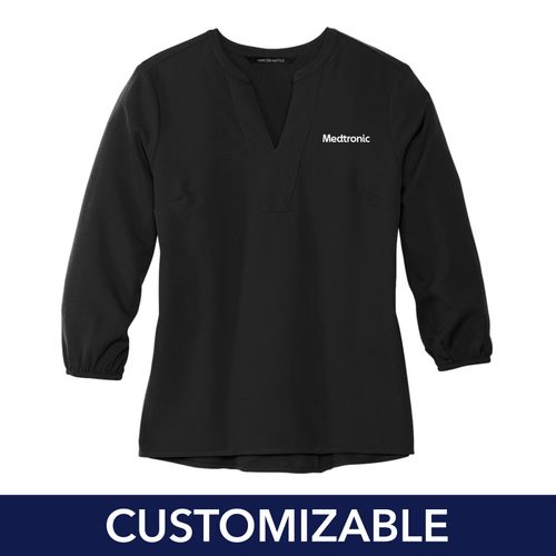 Women's 3/4-Sleeve Stretch Crepe Blouse image thumbnail
