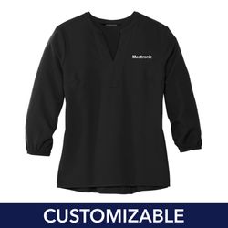 Image of Women's 3/4-Sleeve Stretch Crepe Blouse