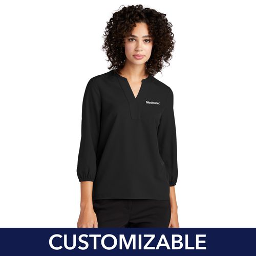 Women's 3/4-Sleeve Stretch Crepe Blouse image thumbnail