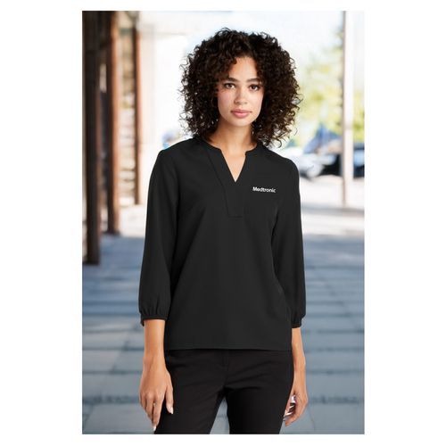 Women's 3/4-Sleeve Stretch Crepe Blouse image thumbnail