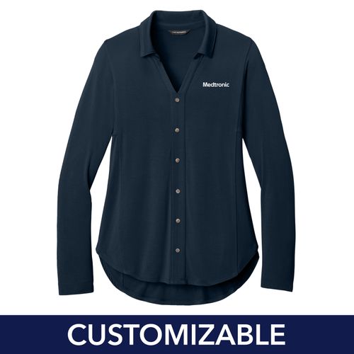 Women's Knit Button Tunic image thumbnail
