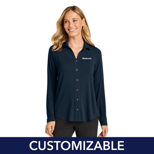 Women's Knit Button Tunic image thumbnail