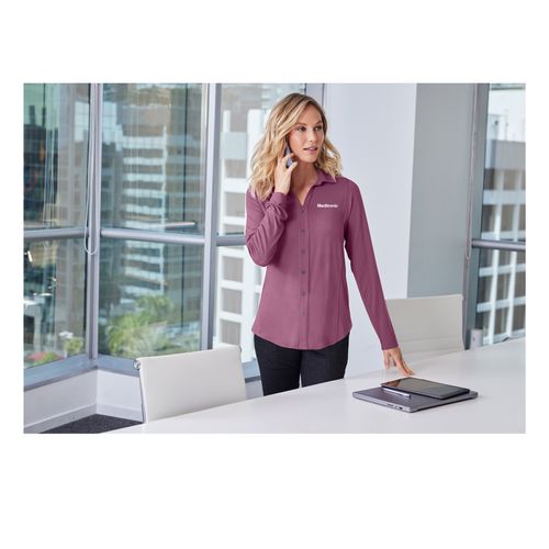 Women's Knit Button Tunic image thumbnail