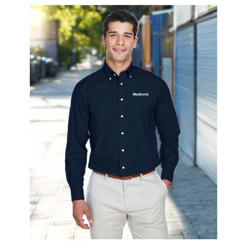 Men's Broadcloth Woven Dress Shirt image thumbnail