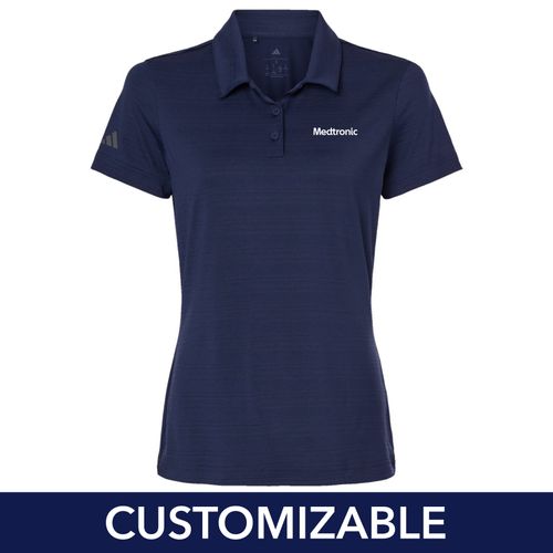 Women's Adidas Textured Polo image thumbnail