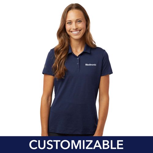 Women's Adidas Textured Polo image thumbnail