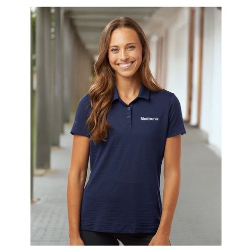 Women's Adidas Textured Polo image thumbnail