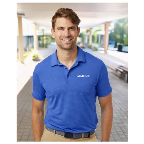 Men's Adidas Textured Polo image thumbnail