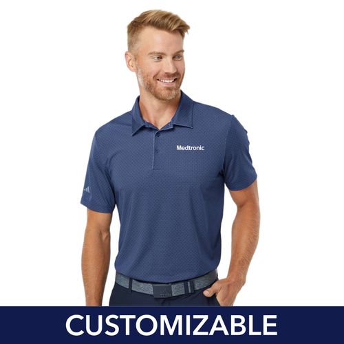 Men's Adidas Diamond Print Polo image thumbnail