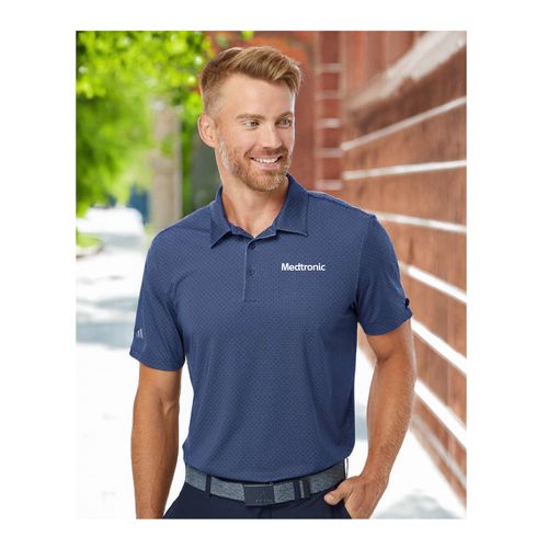 Men's Adidas Diamond Print Polo image thumbnail