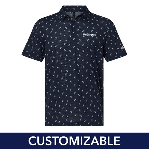 Men's Adidas Mesh Print Polo image thumbnail