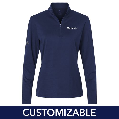 Women's Adidas Stripe 1/4-Zip Pullover image thumbnail