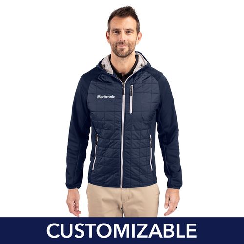Men's Cutter & Buck Full-Zip Hybrid Puffer image thumbnail