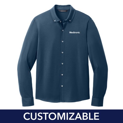 Men's Stretch Jersey Button-Down Shirt image thumbnail