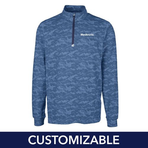 Men's Cutter & Buck Camo Print 1/4-Zip image thumbnail