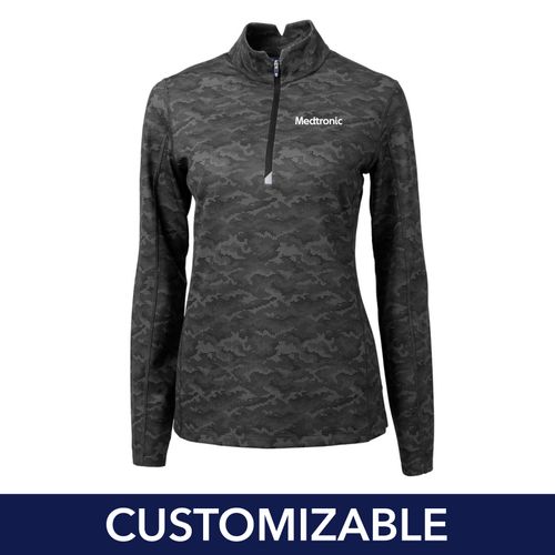 Women's Cutter & Buck Camo Print 1/4-Zip image thumbnail