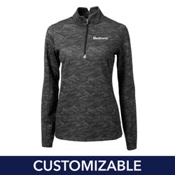 Image of Women's Cutter & Buck Camo Print 1/4-Zip