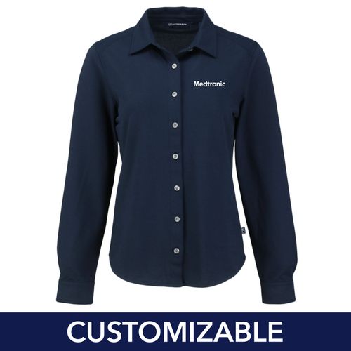 Women's Cutter & Buck Knitted Button-Up image thumbnail