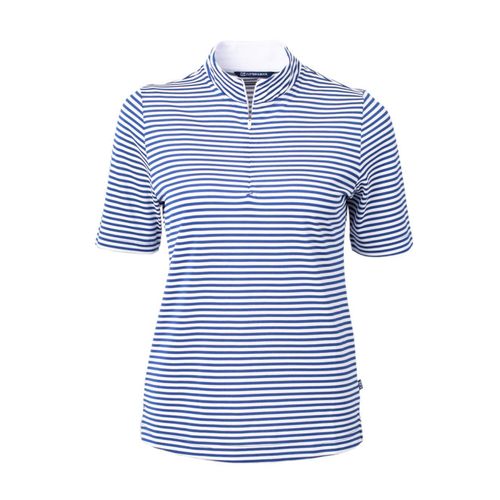 Women's Cutter & Buck Stripe Mock Neck Top image thumbnail