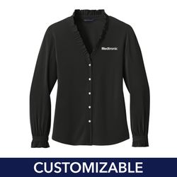 Image of Women's Brooks Brothers Ruffle Collar Blouse