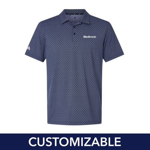 Men's Adidas Printed Stretch Polo image thumbnail