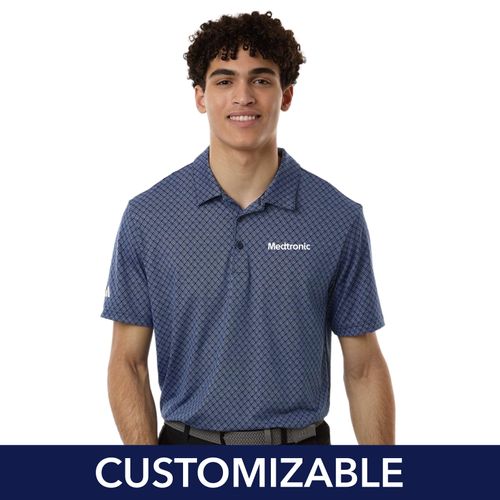 Men's Adidas Printed Stretch Polo image thumbnail