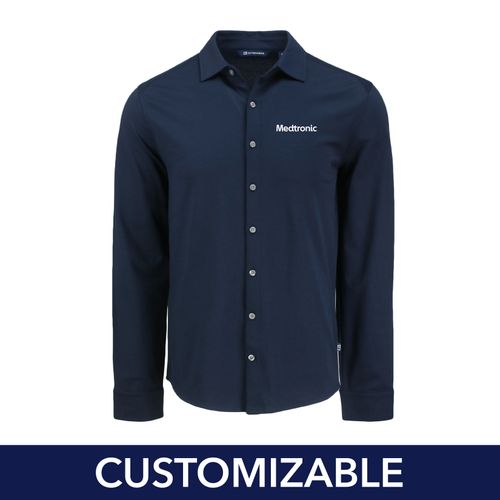 Men's Cutter & Buck Tri-Blend Button Down Shirt image thumbnail
