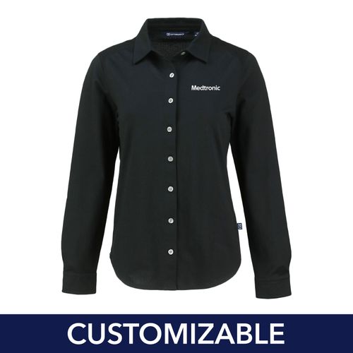 Women's Cutter & Buck Tri-Blend Button Down Shirt image thumbnail