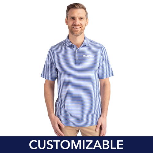 Men's Cutter & Buck Striped Polo image thumbnail