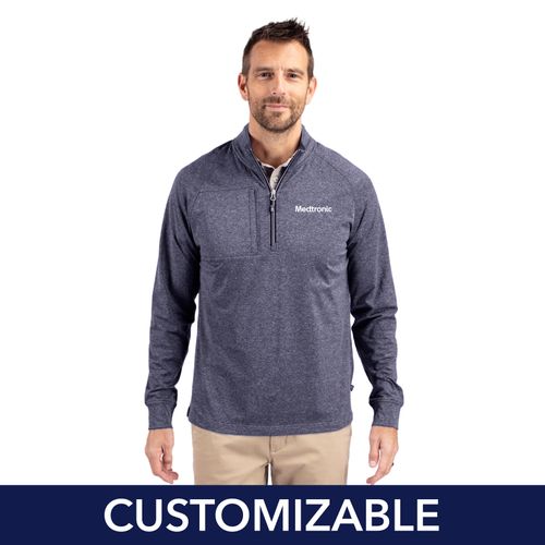 Men's Tall Cutter & Buck Heathered 1/4-Zip image thumbnail