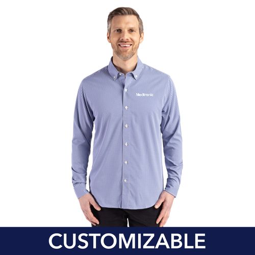 Men's Tall Cutter & Buck Gingham Button Down Shirt image thumbnail