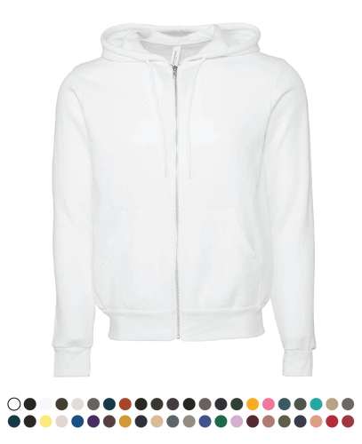 Image of Bella & Canvas Sponge Fleece Full-zip Hoodie